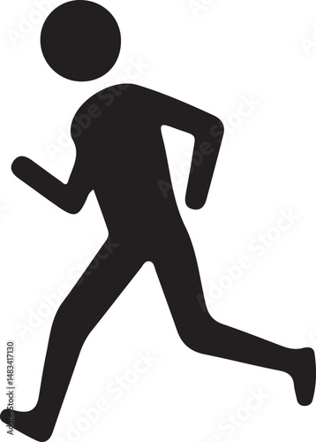 Silhouette of Running Person – Sports, Fitness, Exercise Icon