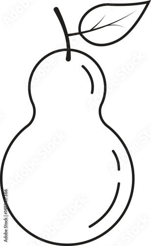 A modern Packham pear icon, crafted with smooth lines and organic appeal. Perfect for food branding, nutrition visuals, healthy lifestyle themes, and eco-friendly product desain