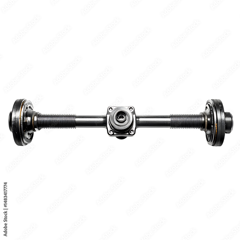 Fototapeta premium Isolated axle element for engineering industrial and mechanical design