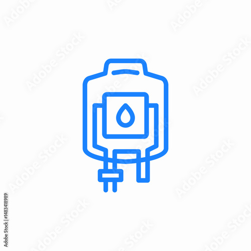 iv drip bag icon sign vector
