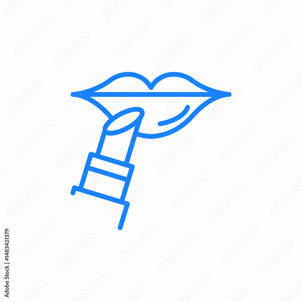 lipstick application process icon sign vector