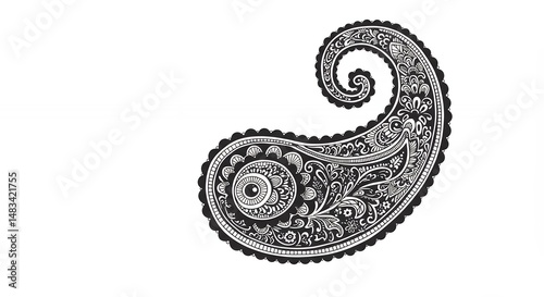 Intricate paisley pattern design