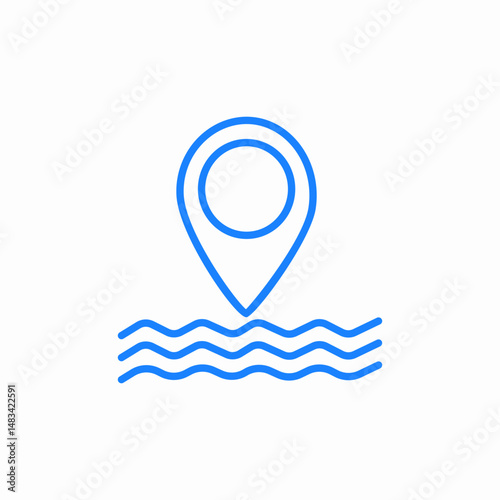 map pin icon sign vector