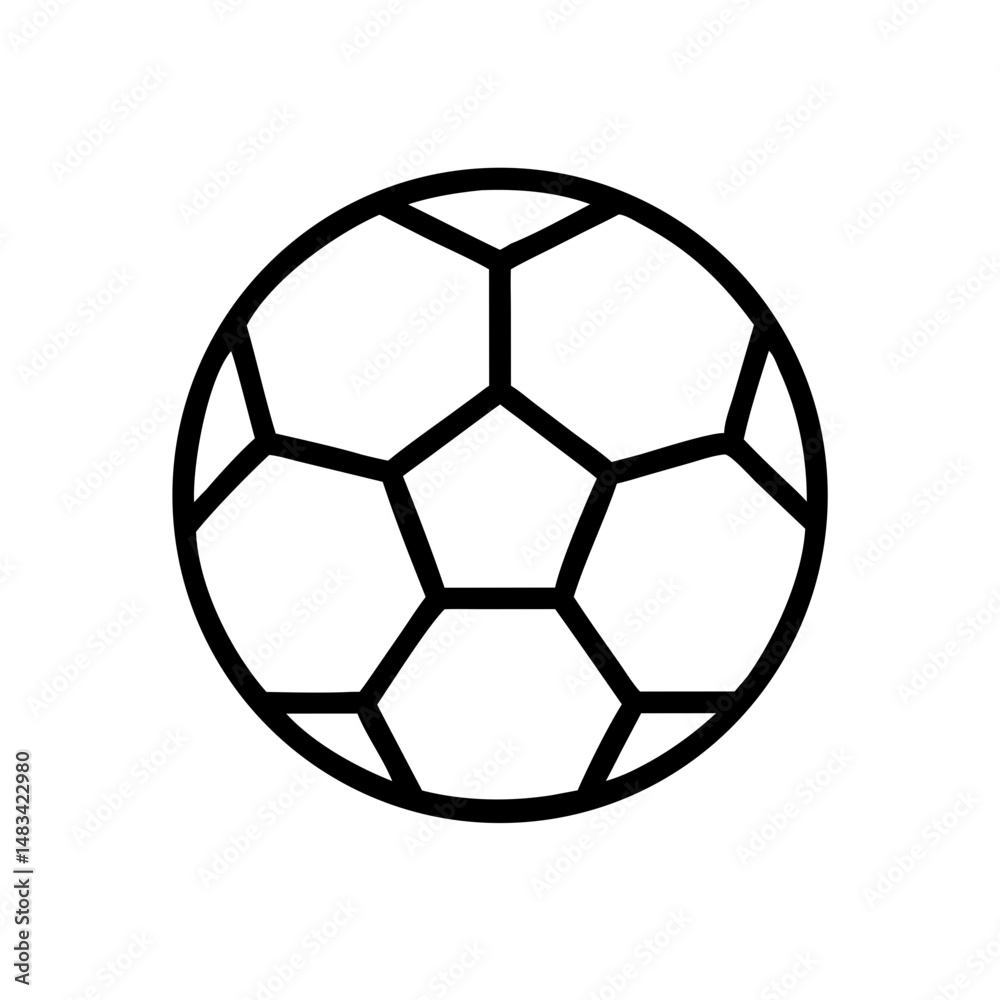 Soccer Ball Icon Representing Sports, Recreation, and Athletic Activity Soccer Ball Icon Representing Sports, Recreation, and Athletic Activity