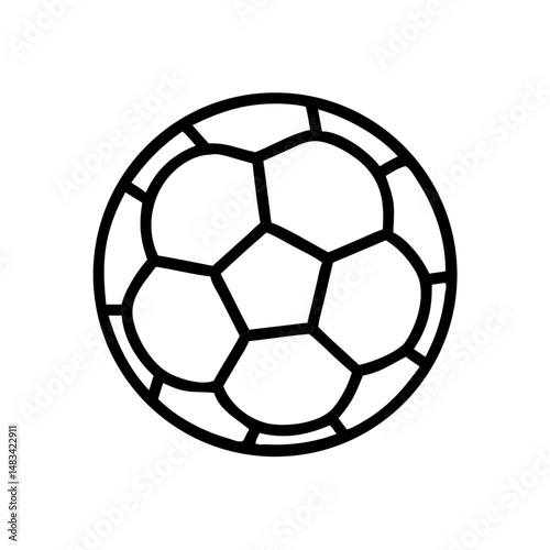 Soccer Ball Icon Representing Sports, Recreation, and Athletic Activity
