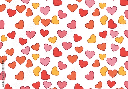 Wallpaper Mural Heartfelt Hues: A Joyful Scatter AI Generated Torontodigital.ca