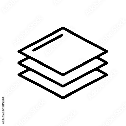 Stacked Documents Icon Representing Printed Sheets, Paperwork, and Office Files
