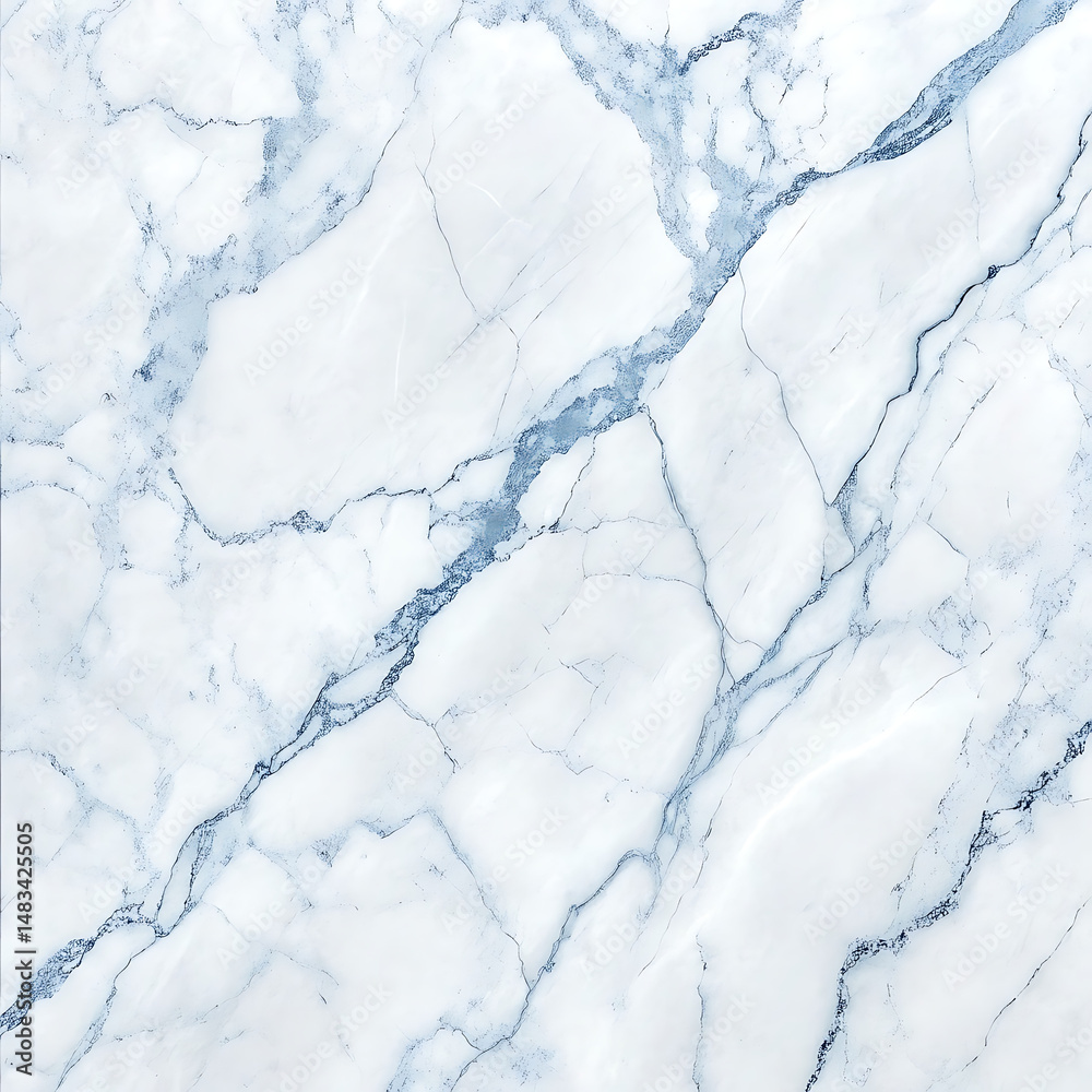 Naklejka premium Carrara white marble texture, clean and luxurious background with subtle blue-gray veining
