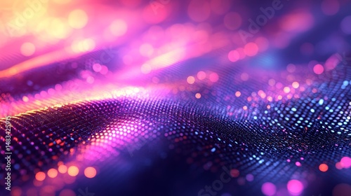Colorful abstract digital representation of textured surface.
