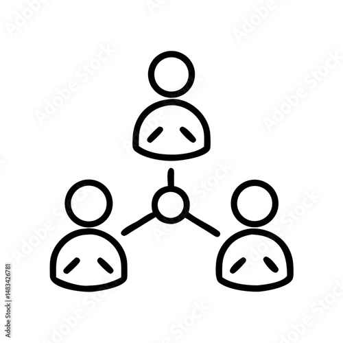 Team Formation Icon Representing Group Collaboration, Organizational Structure, and Collective Workforce Alignment