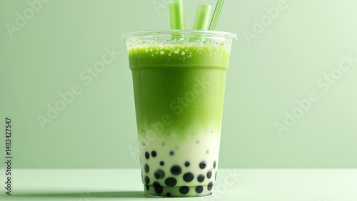 glass of green smoothie