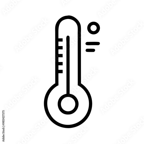 Thermometer Icon Representing Temperature Check, Health Monitoring, and Heat Measurement