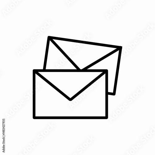 Email message envelope mail icon vector sign