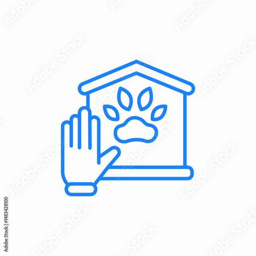 pet house icon sign vector