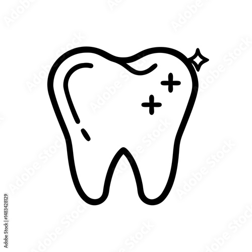Tooth Icon Representing Dental Health, Oral Hygiene, and Professional Dentistry Care