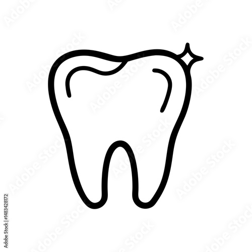 Tooth Icon Representing Dental Health, Oral Hygiene, and Professional Dentistry Care