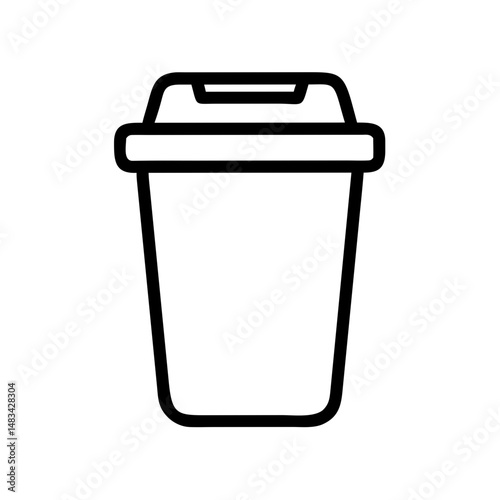 Trash Can Delete Icon Representing File Removal, Data Deletion, and Digital Cleanup Action