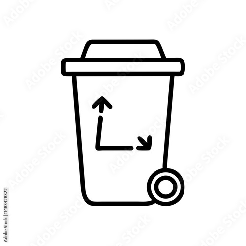 Trash Can Delete Icon Representing File Removal, Data Deletion, and Digital Cleanup Action
