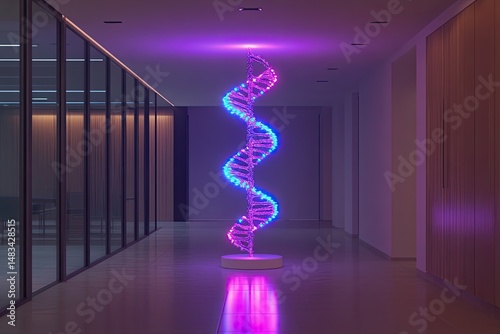 Modern DNA art installation