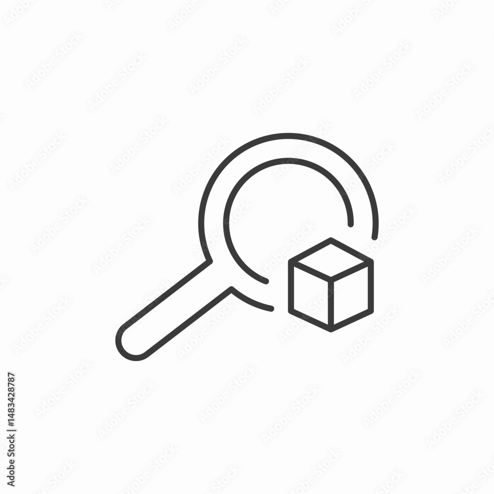 product search magnifier icon sign vector product search magnifier icon sign vector