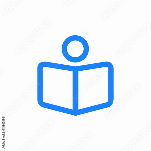 reading person icon sign vector