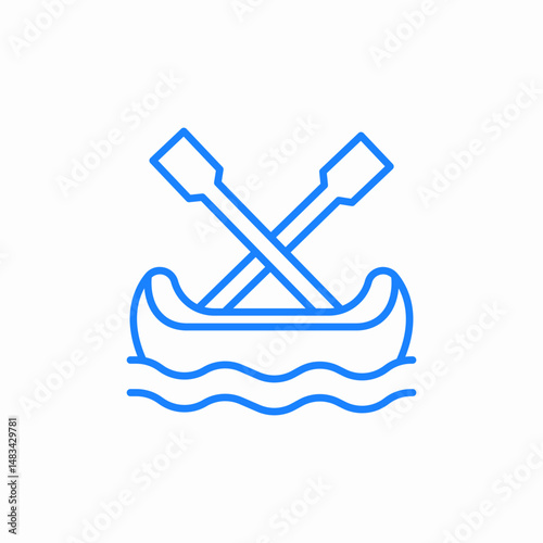 rowing oars icon sign vector