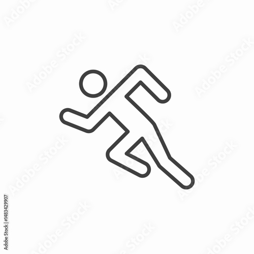 running person icon sign vector