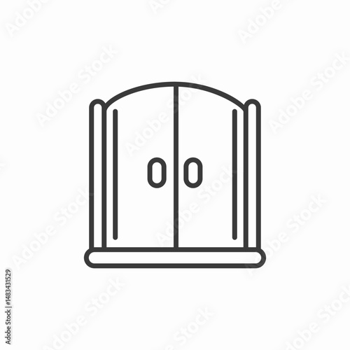 shower enclosure cabin icon sign vector