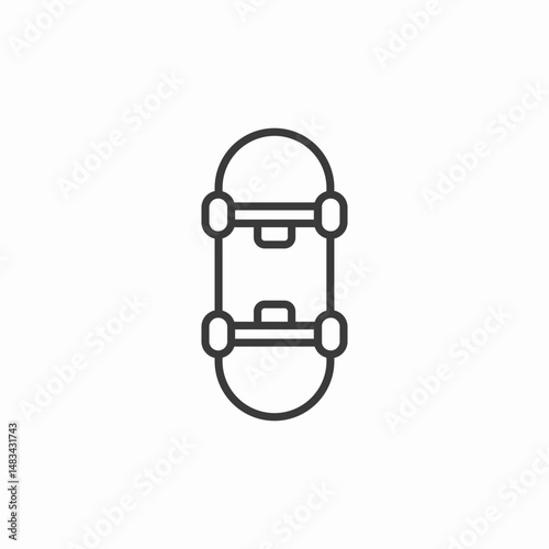 skateboard wheels ride icon sign vector