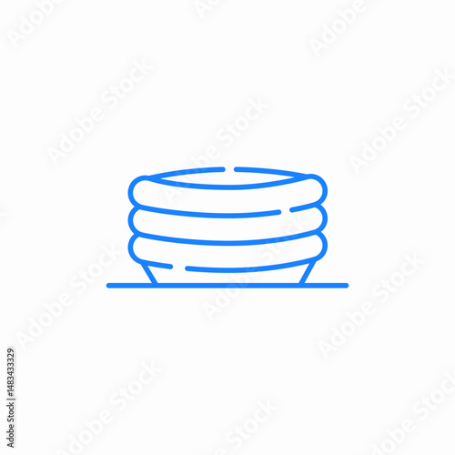 stacked rings icon sign vector