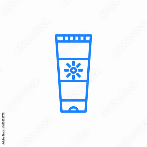 sunscreen tube icon sign vector