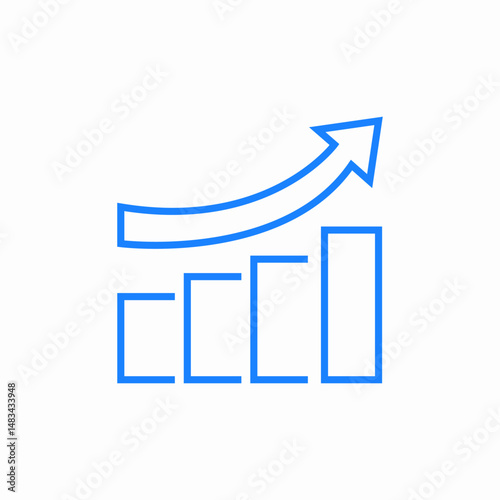 surging statistics icon sign vector