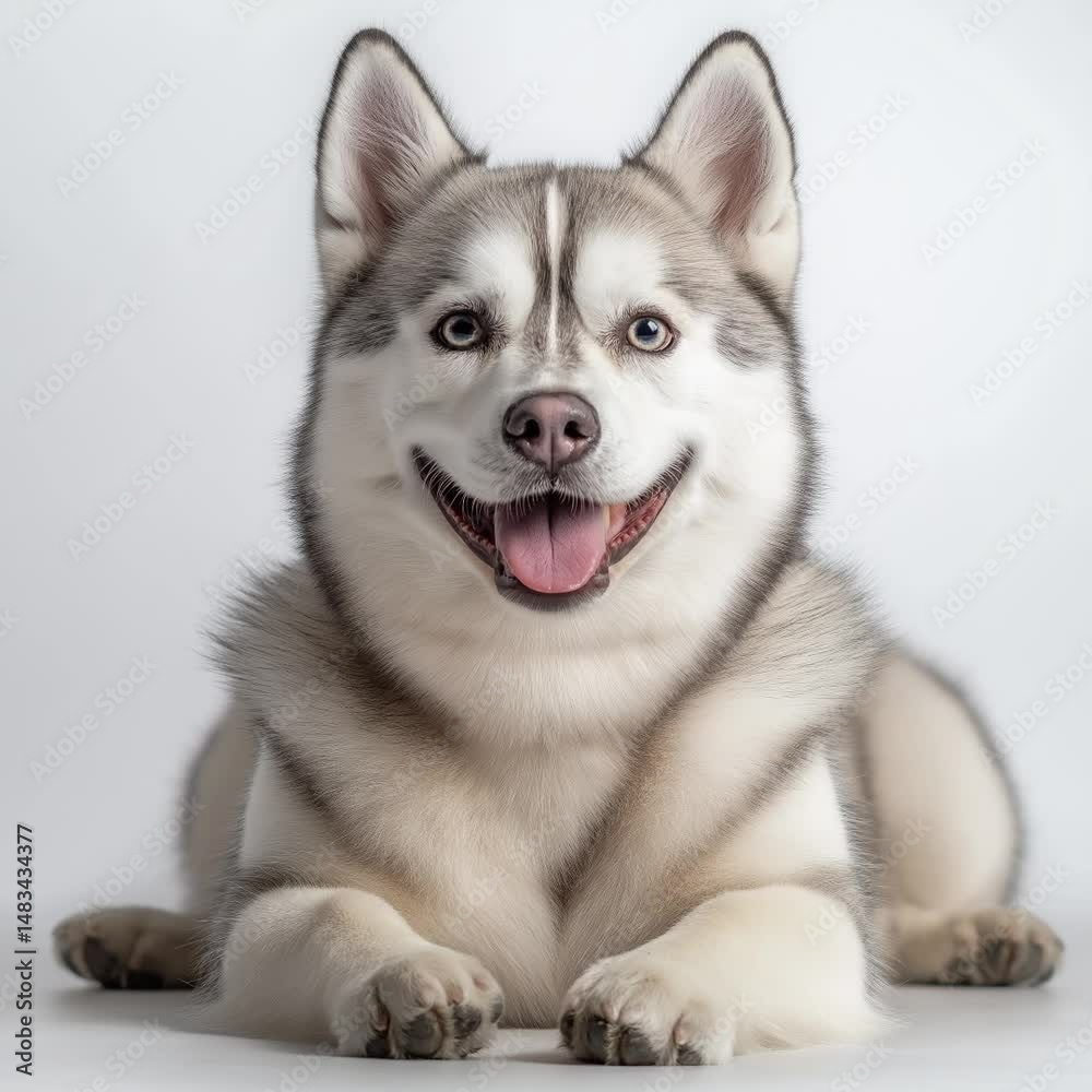 Collage of happy dogs showcasing different breeds and expressions on a light background for pet themes Collage of happy dogs showcasing different breeds and expressions on a light background for pet themes