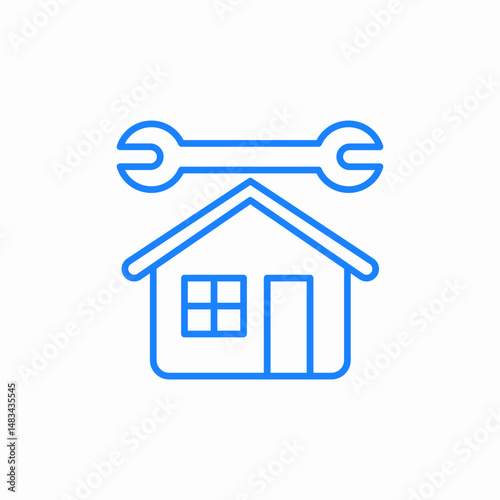 tools house icon sign vector