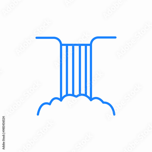 waterfall flow icon sign vector