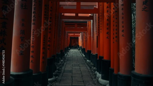 Thousand Torii Gates in Kyoto - Iconic Spiritual Pathway at Fushimi Inari Taisha, Japan