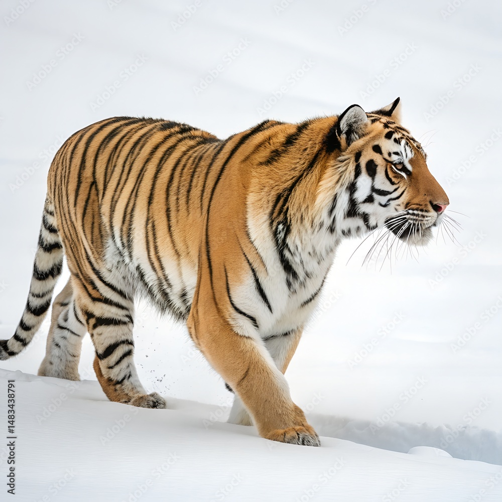 Fototapeta premium tiger in the snow