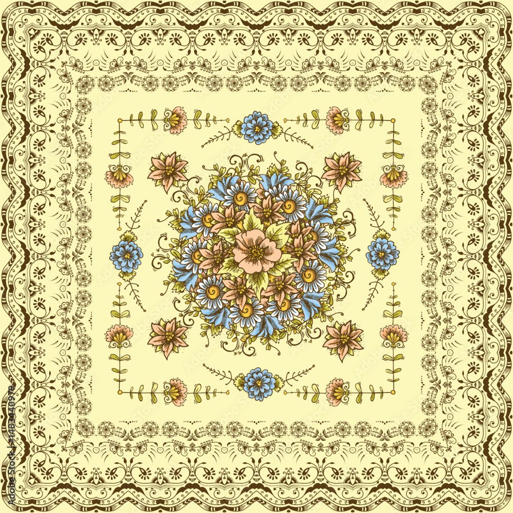 Best motive for print on fabric or papper.