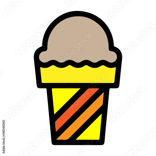 yellow ice cream icon
