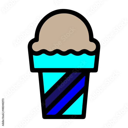 blue ice cream icon