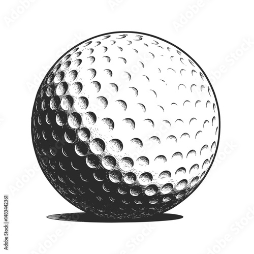 Isolated golf ball illustration