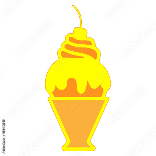 yellow ice cream icon