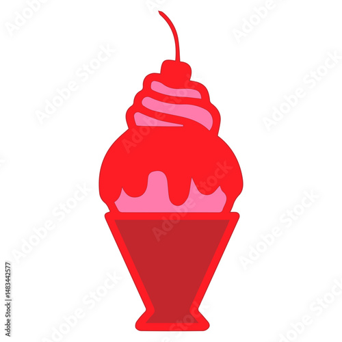 red ice cream icon