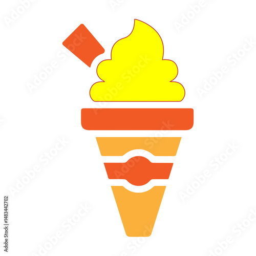 yellow ice cream icon