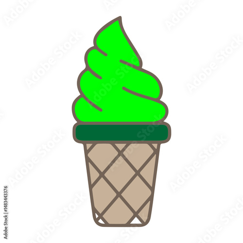 Green Ice Cream Icon