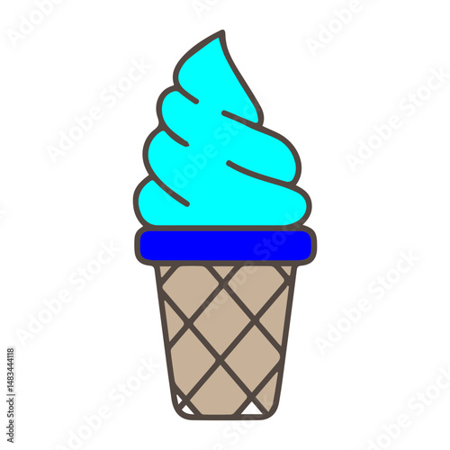 blue ice cream icon