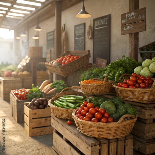 fresh vegetables at the market