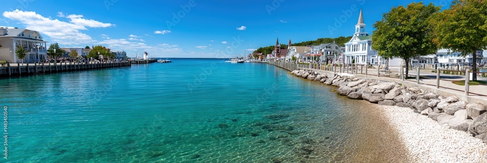 Naklejka premium photo of mackinac island, Lake Huron
