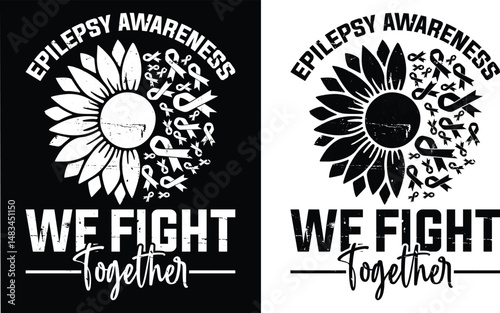 Epilepsy awareness we fight together t shirt design. Unisex Cancer t-shirt design, Cancer vector typography t-shirt design. Cancer T-Shirts Amazon.