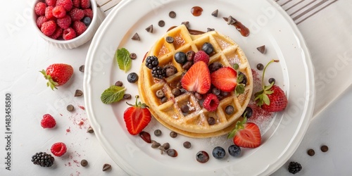 Belgian Waffle with Berries...